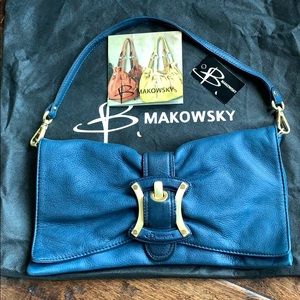 Bmakowsky Softest Leather Blue Handbag